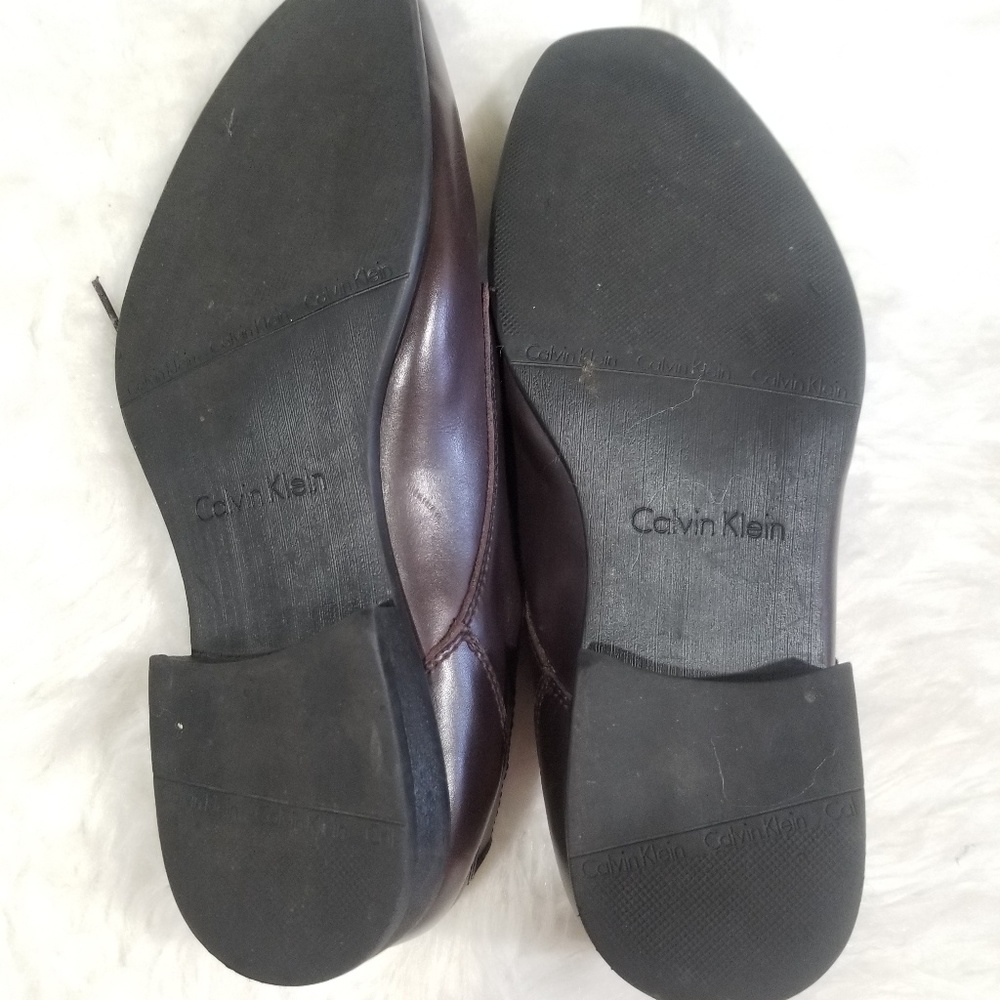 Calvin Klein mens brown oxford dress shoes. 8.5 - Picture 6 of 7